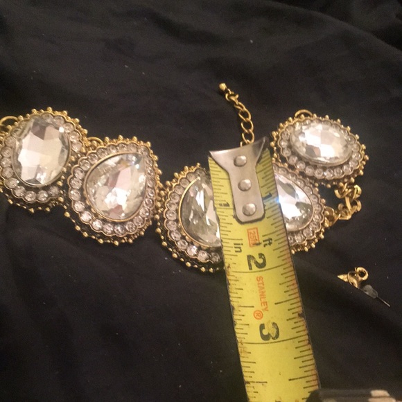 Necklace. Big rhinestone with earrings. - Picture 7 of 7